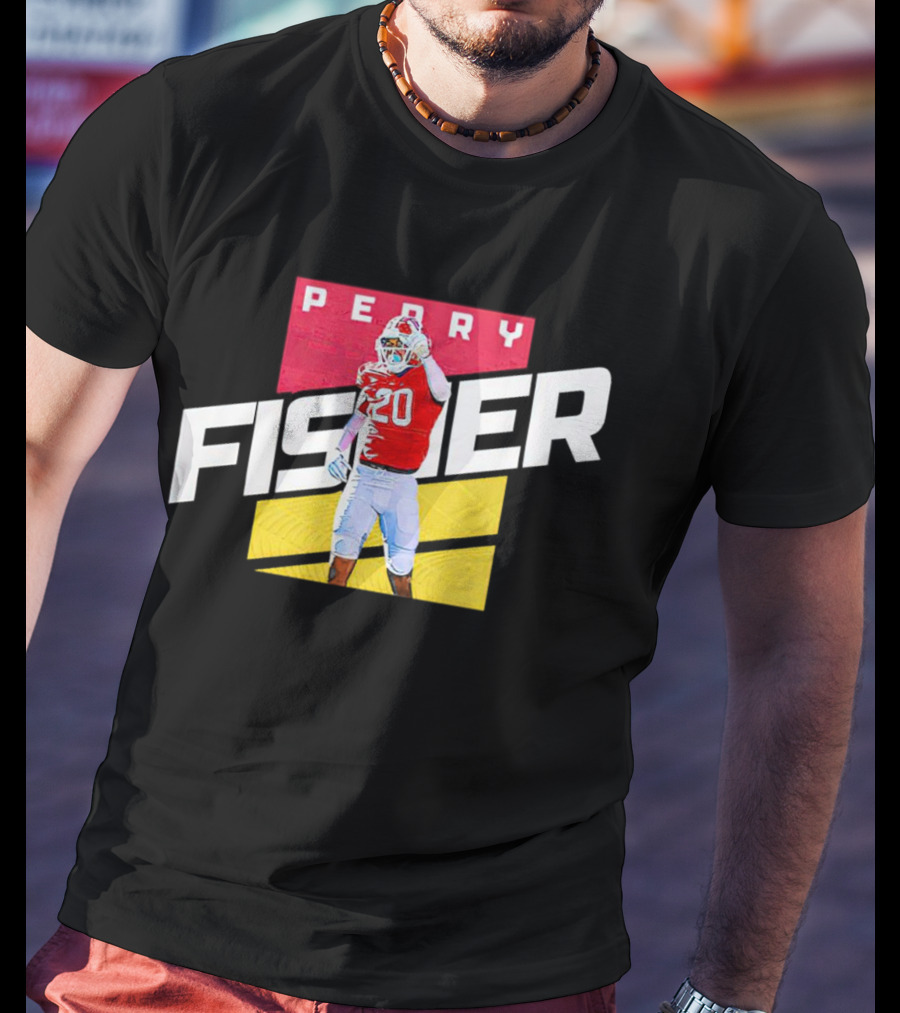 Perry Fisher Game Day Action Maryland Terrapins Football T-Shirt