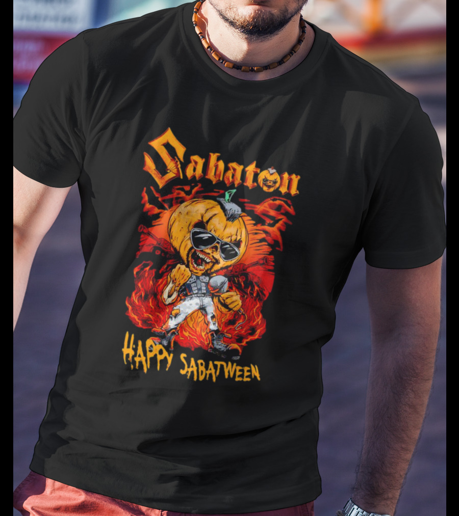Sabaton Pumpkin Mic Sunglasses Happy Sabatween Halloween T-Shirt