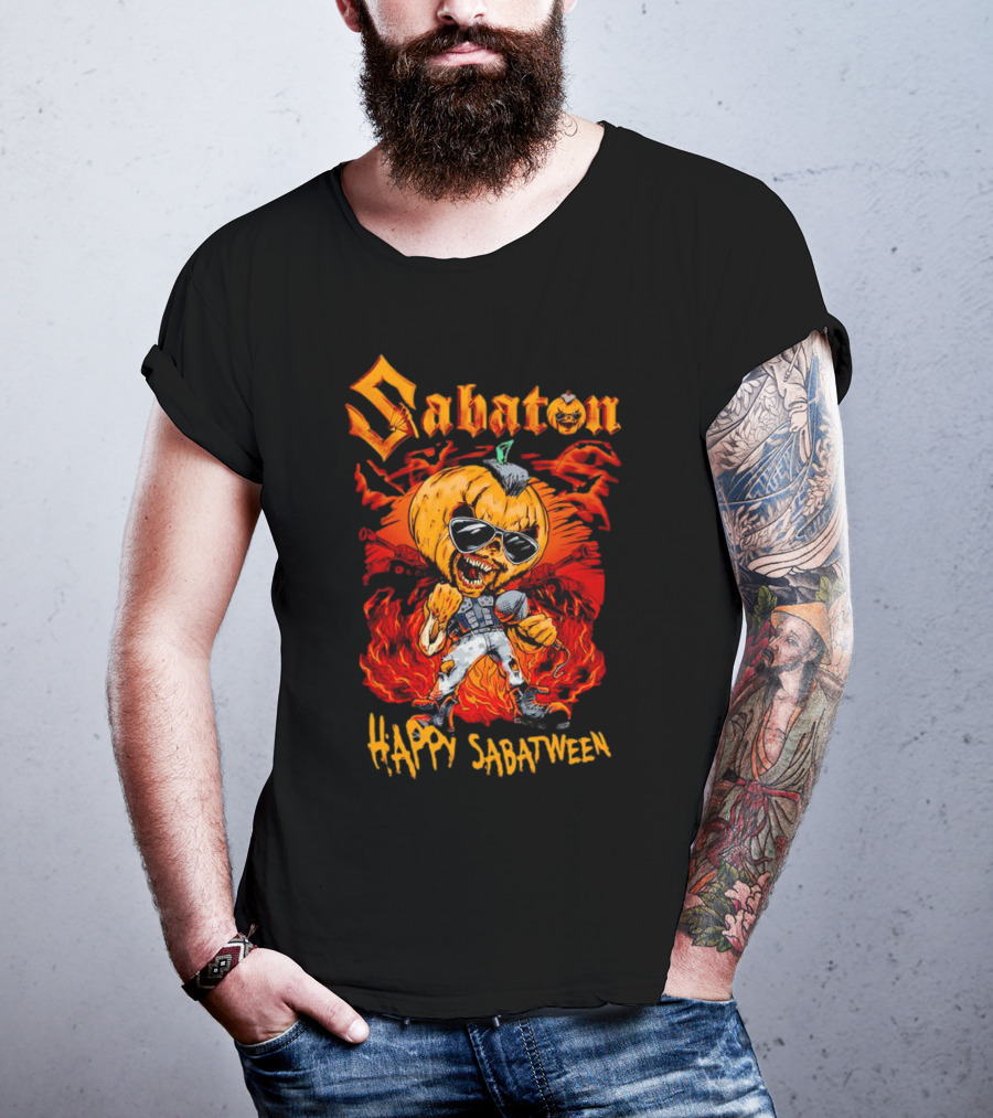 Sabaton Pumpkin Mic Sunglasses Happy Sabatween Halloween T-Shirt