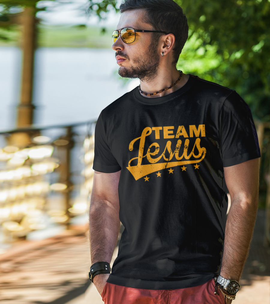 Team Jesus Vintage Style Retro Stars T-Shirt