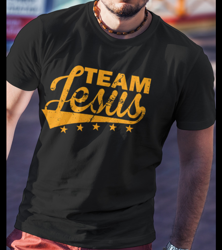 Team Jesus Vintage Style Retro Stars T-Shirt