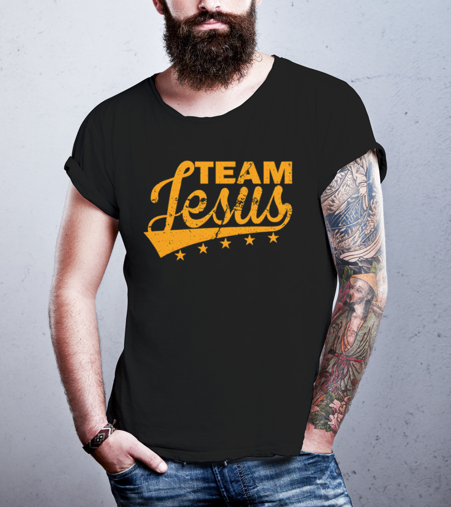 Team Jesus Vintage Style Retro Stars T-Shirt