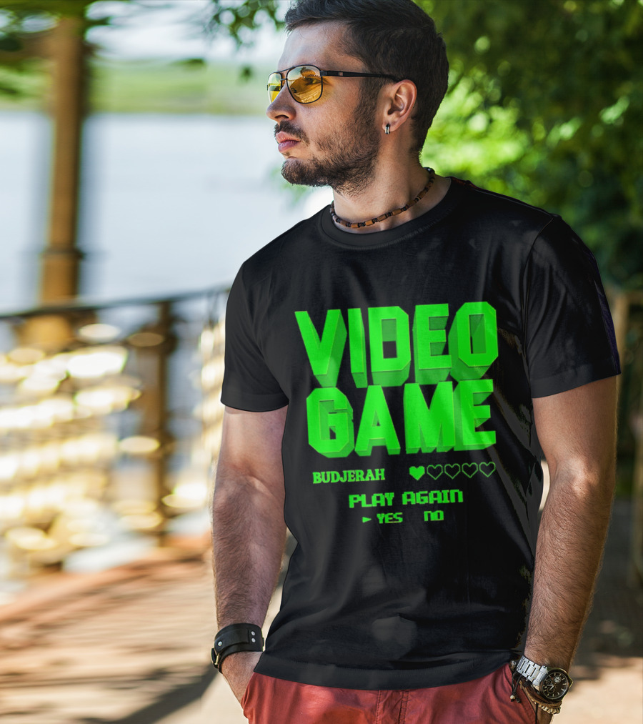 Video Game Budjerah Play Again Yes No T-Shirt