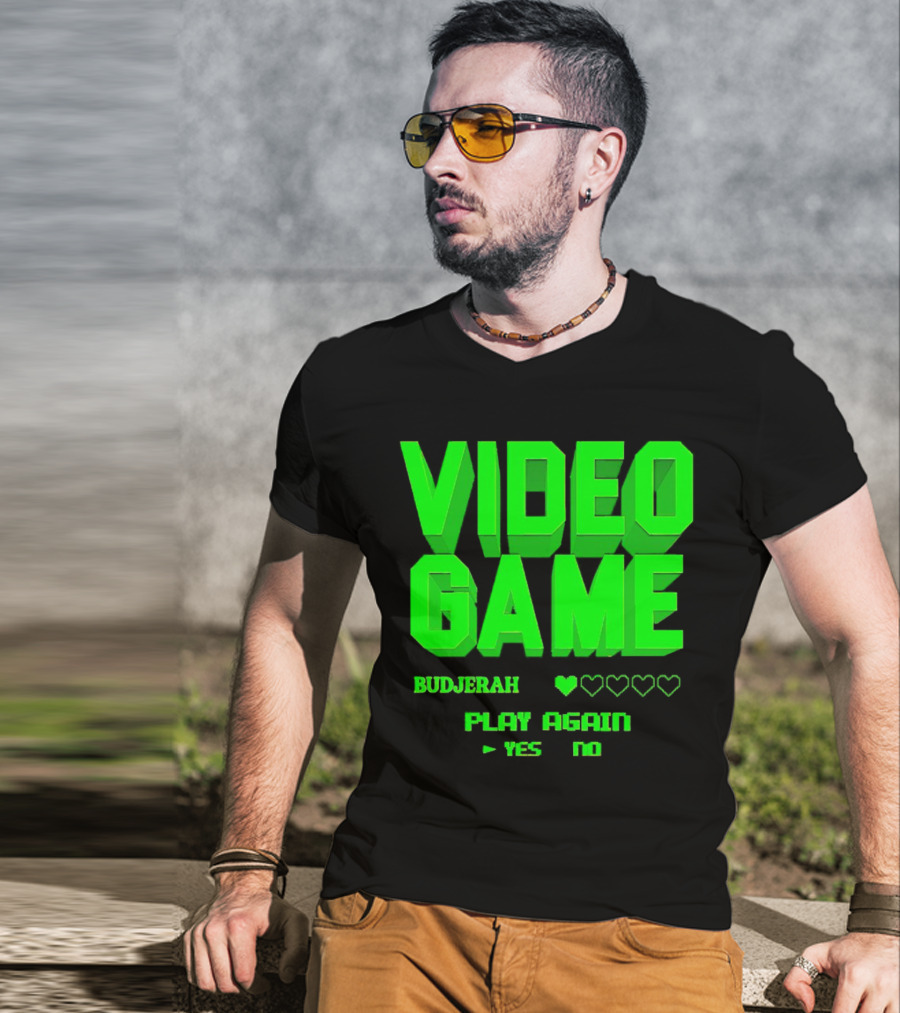 Video Game Budjerah Play Again Yes No T-Shirt