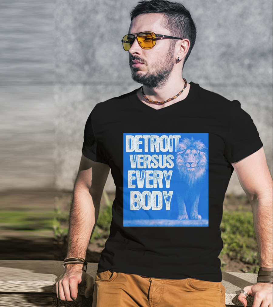 Detroit Lions Versus Everybody Lion T-Shirt