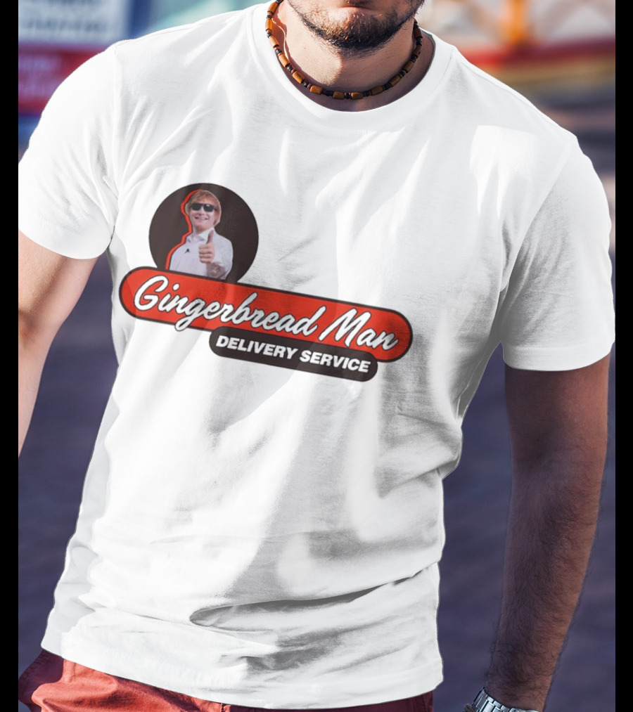 Gingerbread Man Delivery Service Cool Thumbs Up T-Shirt