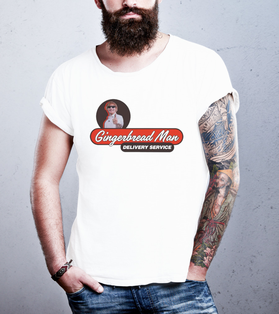Gingerbread Man Delivery Service Cool Thumbs Up T-Shirt
