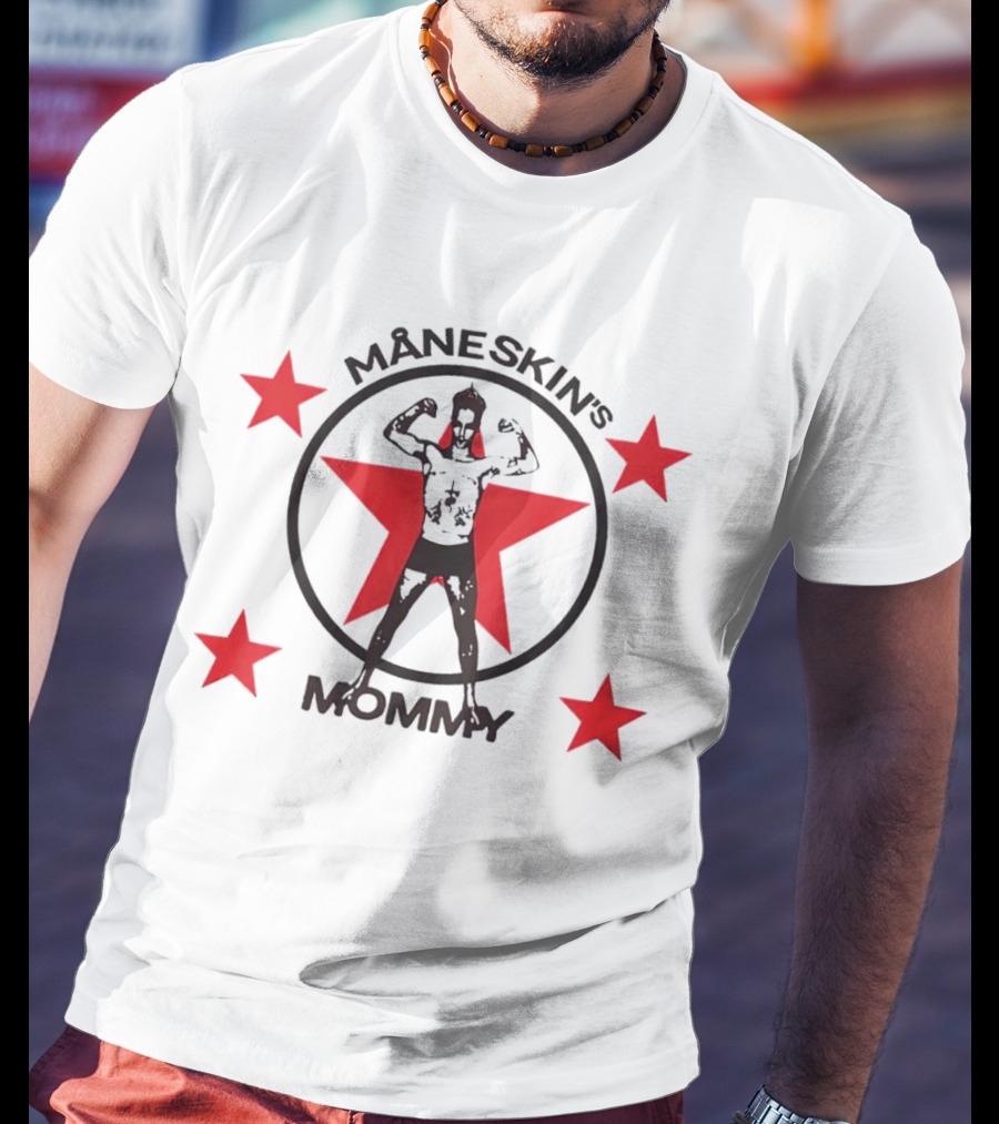MÅNESKIN'S MOMMY Red Star Power Circle T-Shirt
