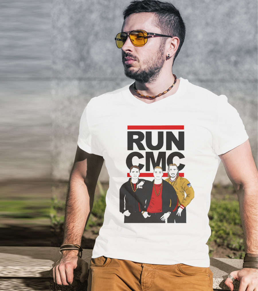 RUN CMC Remake Retro Hip-Hop Style Trio T-Shirt
