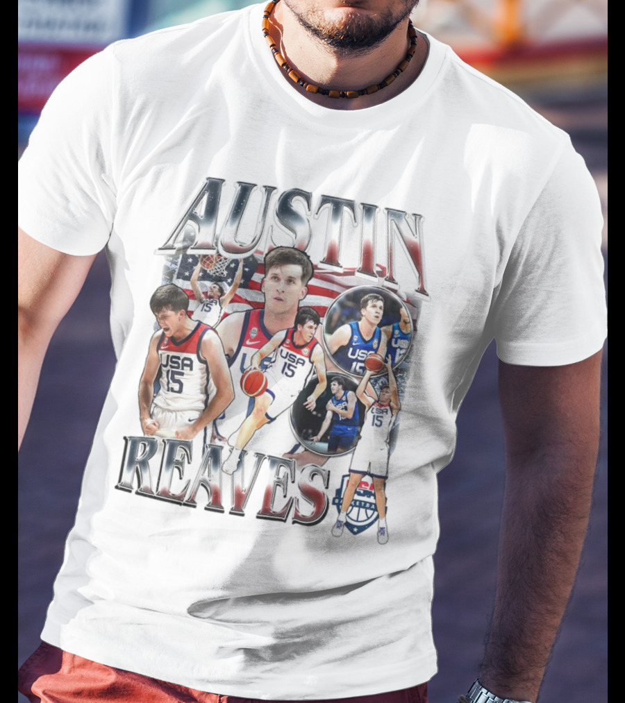 Austin Reaves USA National Basketball Team Highlights And Portrait Collection T-Shirt
