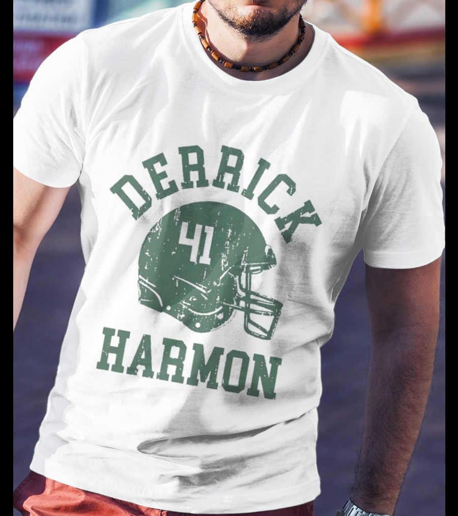 Derrick Harmon 41 Helmet Michigan State Spartans Football T-Shirt