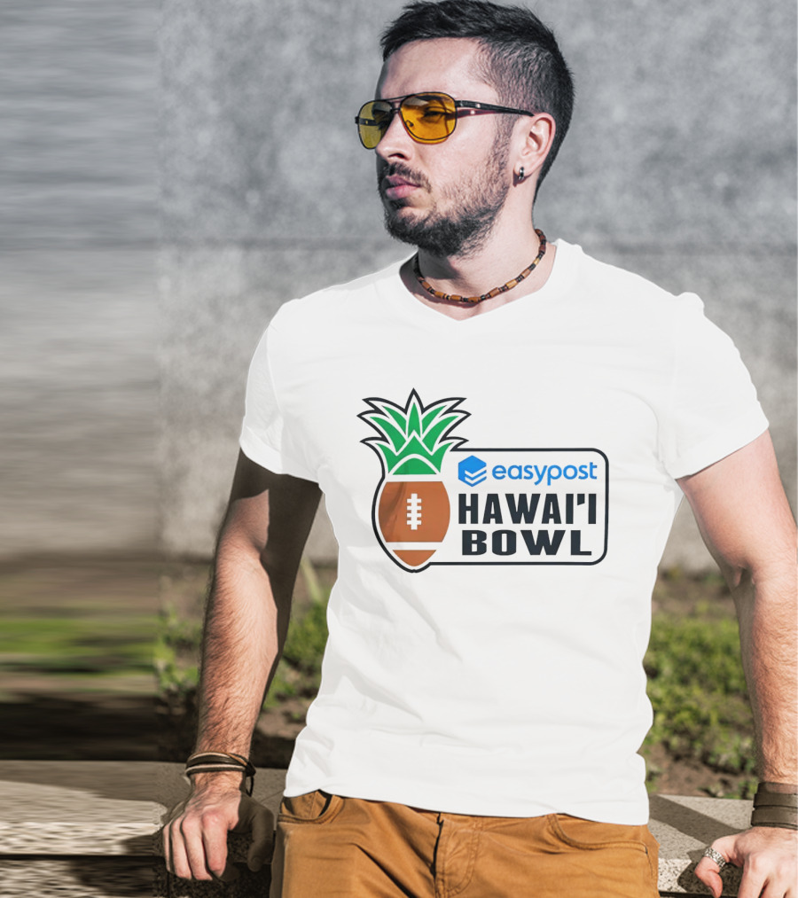 Easypost Hawai’i Bowl Pineapple Football T-Shirt