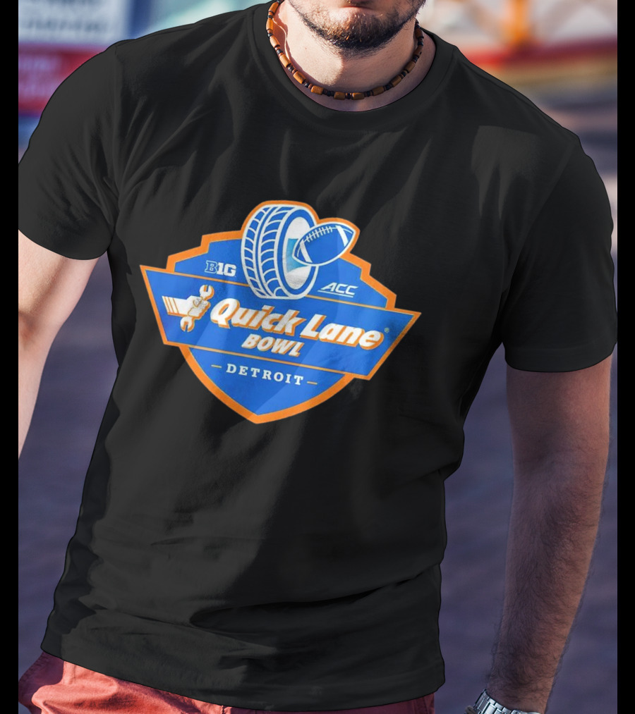 Big ACC Quick Lane Bowl Detroit Football Tire T-Shirt