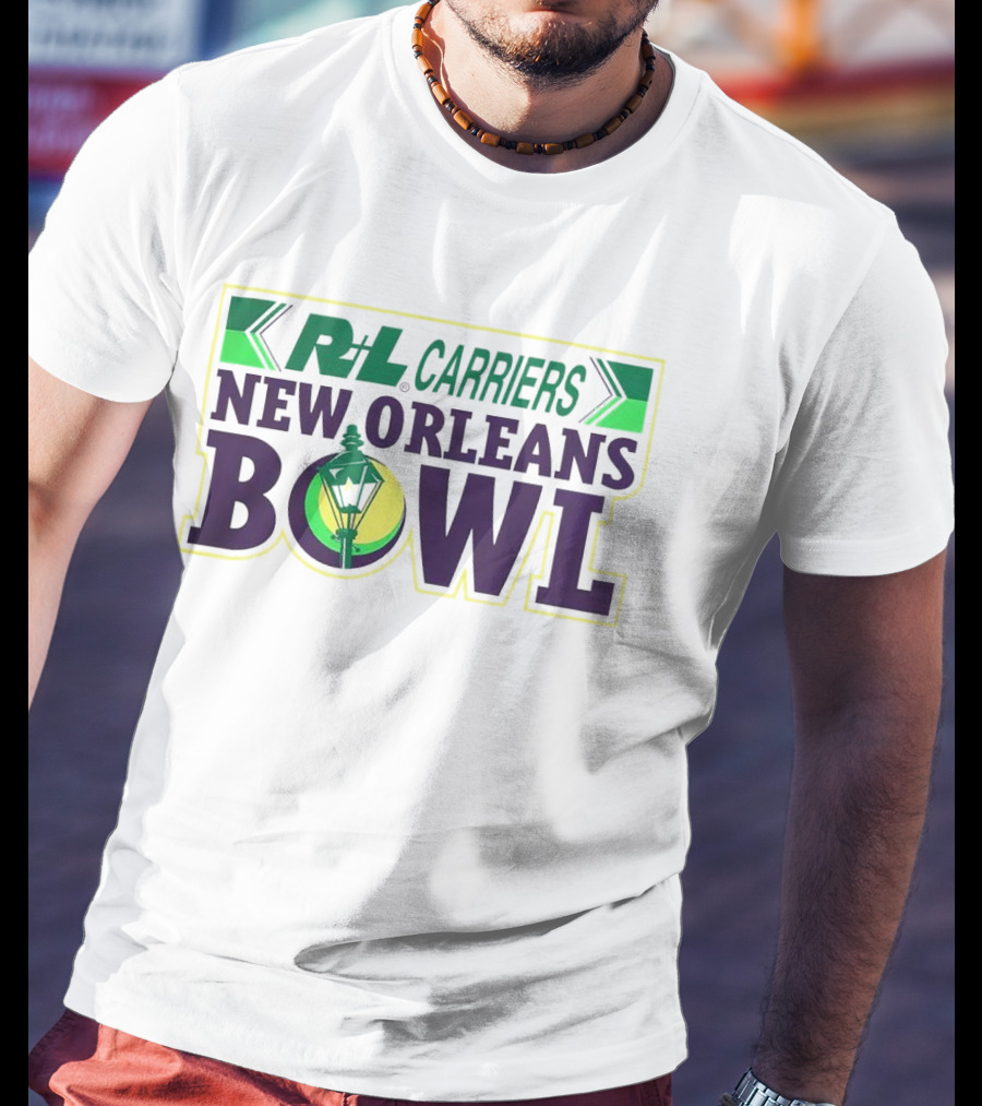R+L Carriers New Orleans Bowl Purple Green Lantern T-Shirt