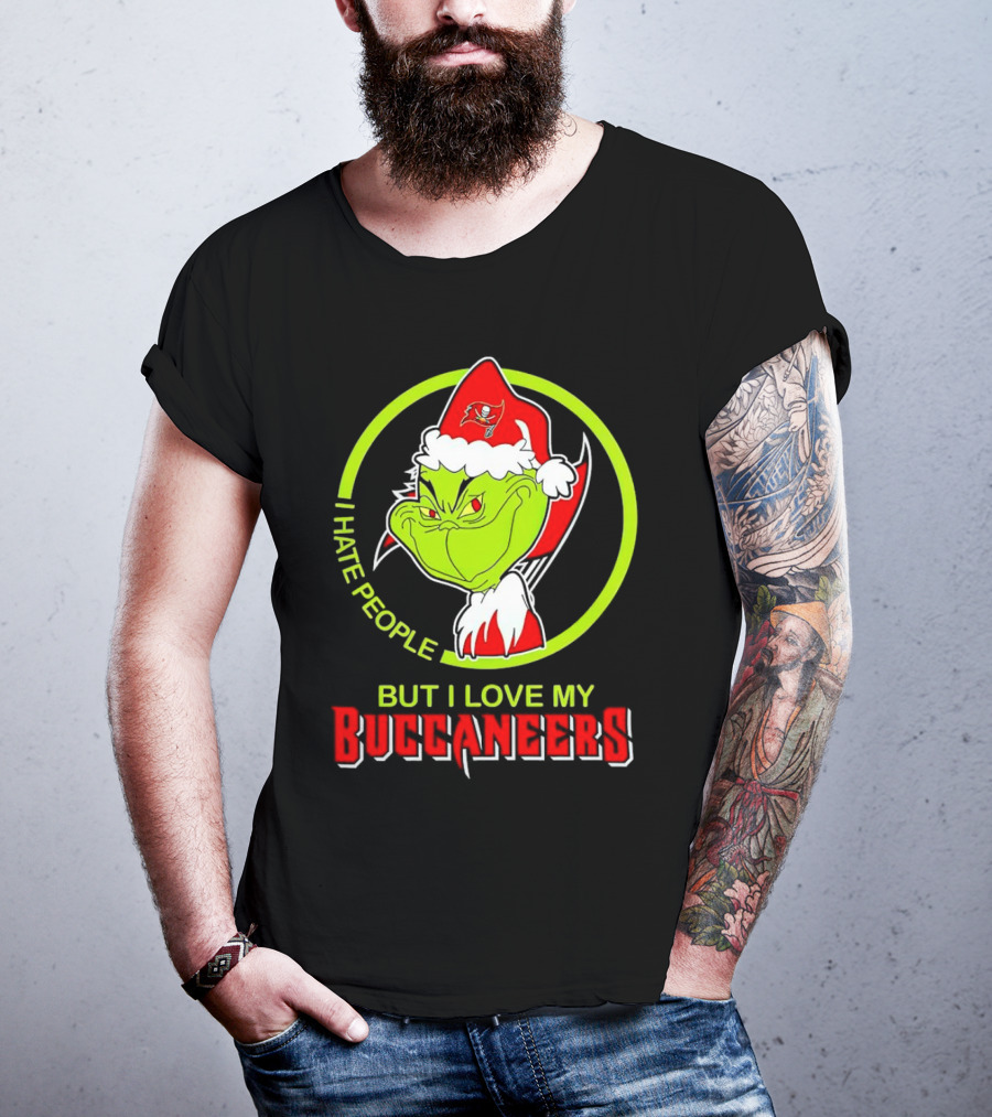 Grinch I Hate People But I Love My Buccaneers T-Shirt