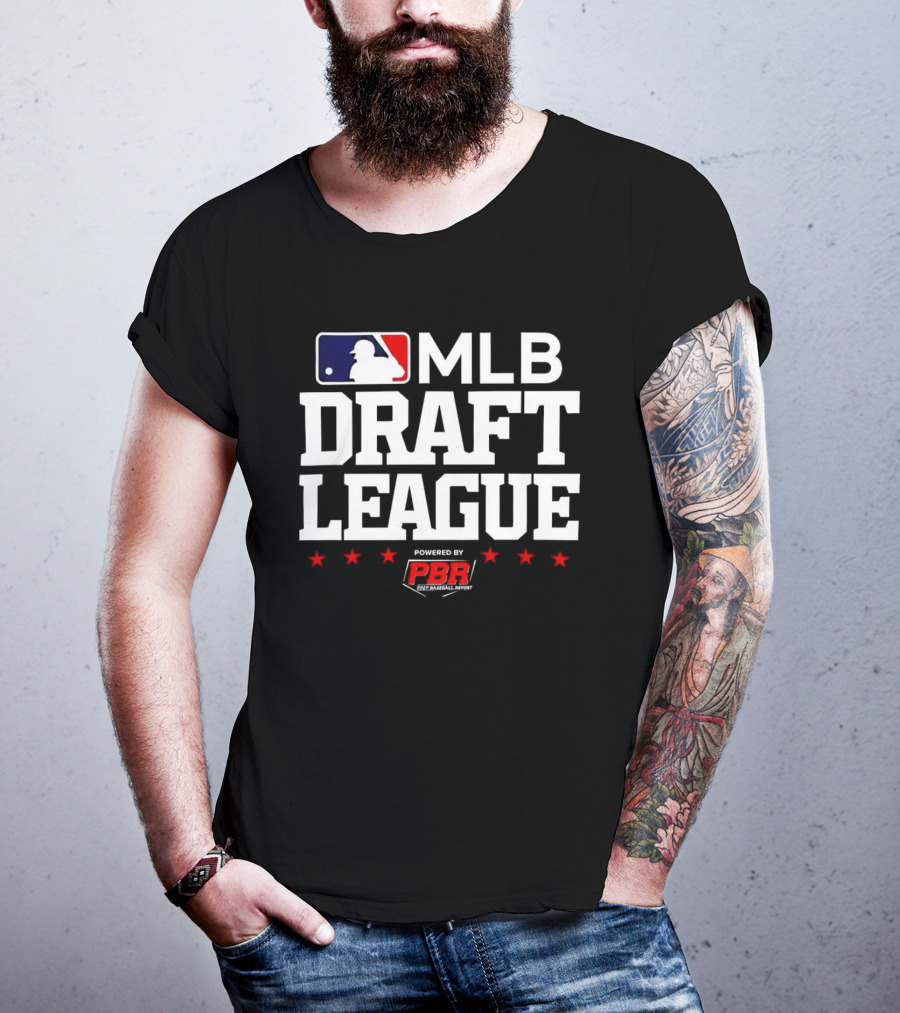 MLB Draft League Powered By Prep Baseball Report PBR T-Shirt