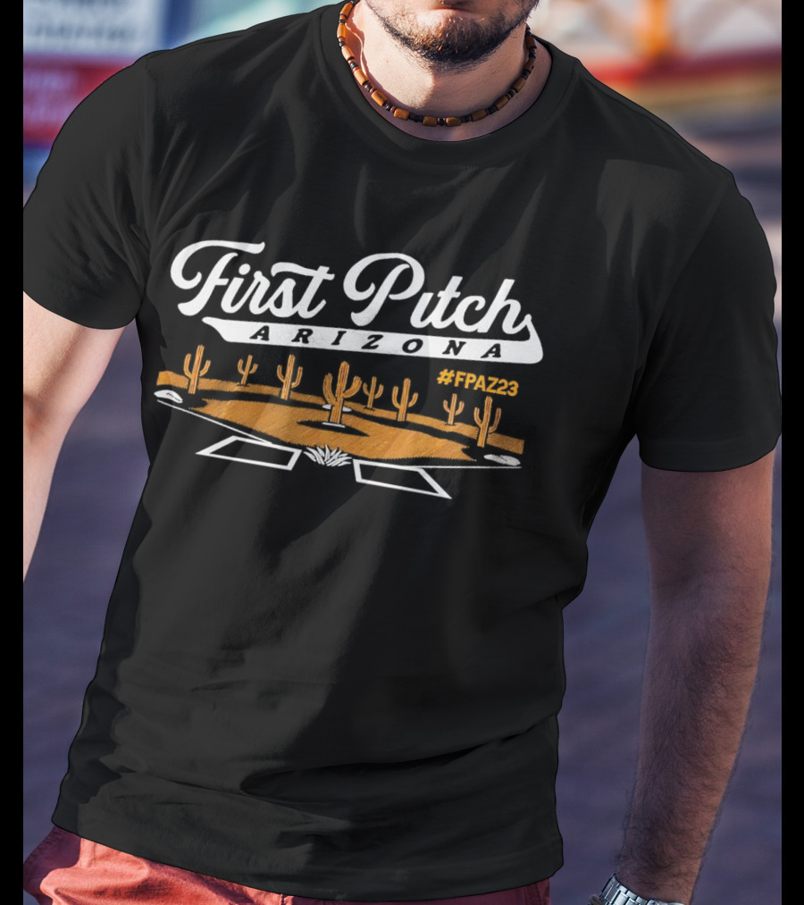 Arizona Diamondbacks First Pitch Arizona Fpaz23 Cactus Baseball Field T-Shirt