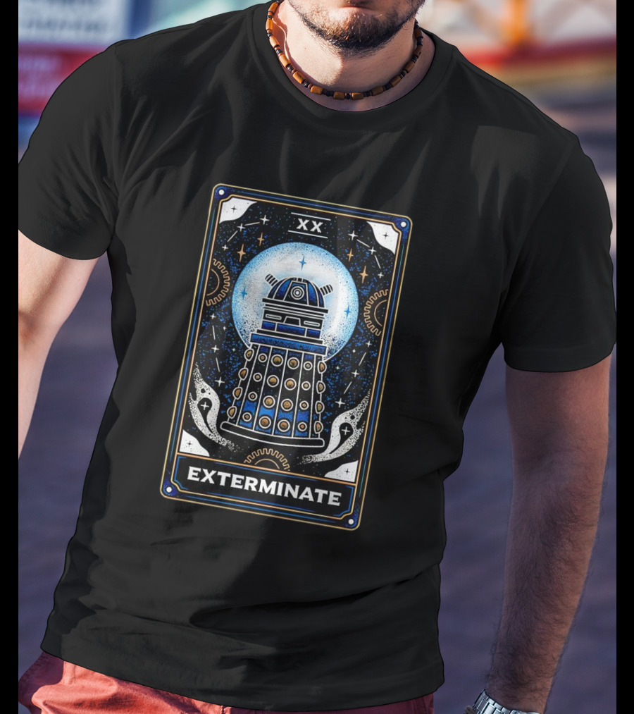 Exterminate Dalek Tarot Card Doctor Who XX T-Shirt