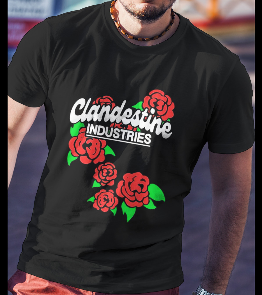Clandestine Industries Intricate Brand Of Roses T-Shirt
