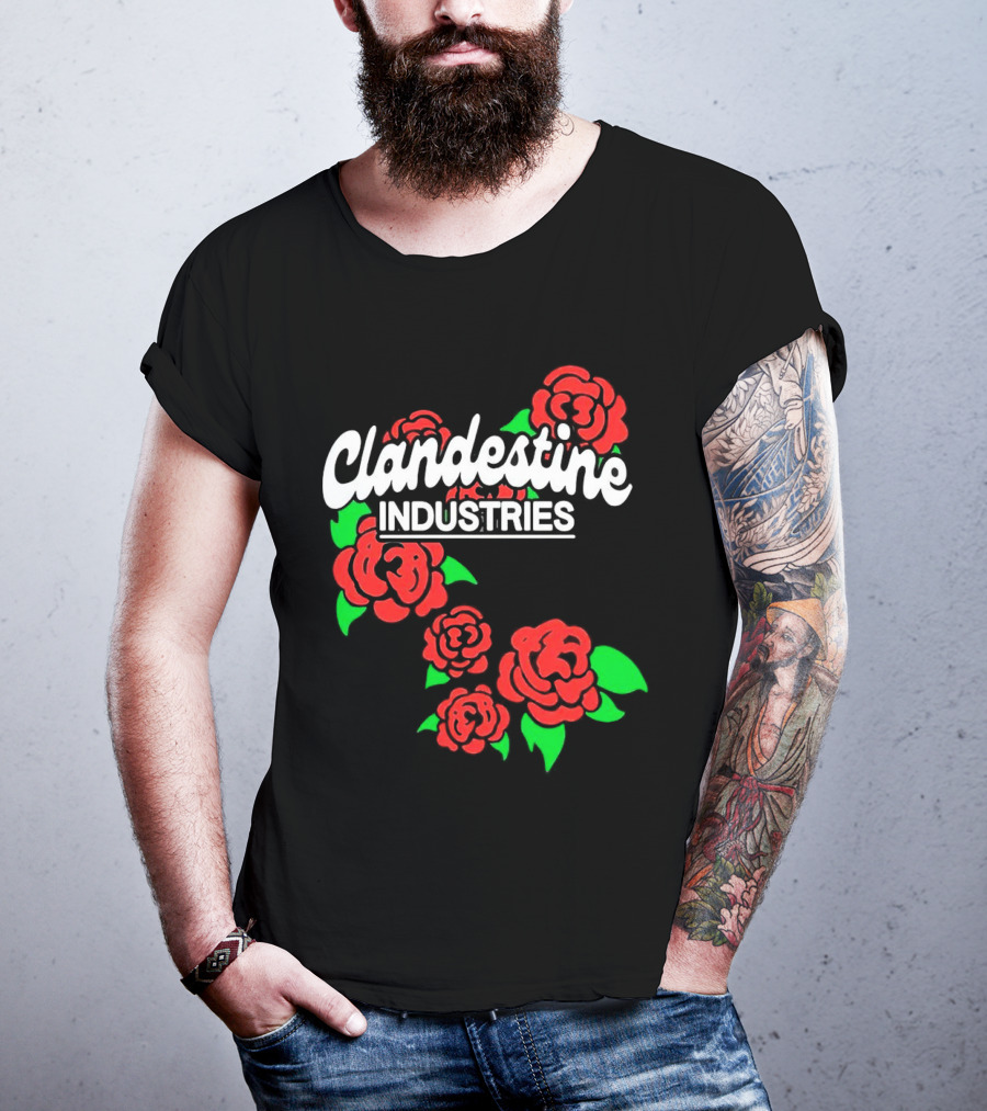 Clandestine Industries Intricate Brand Of Roses T-Shirt