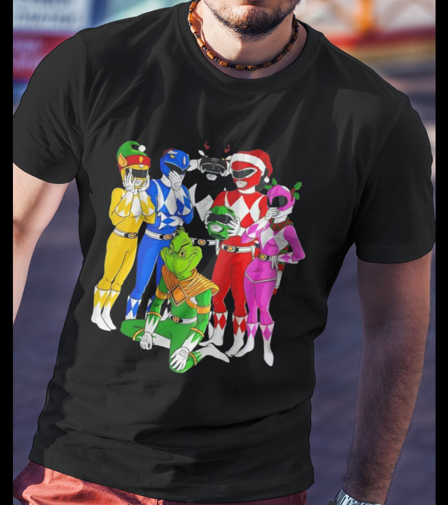 Grinch Rangers Christmas Power T-Shirt