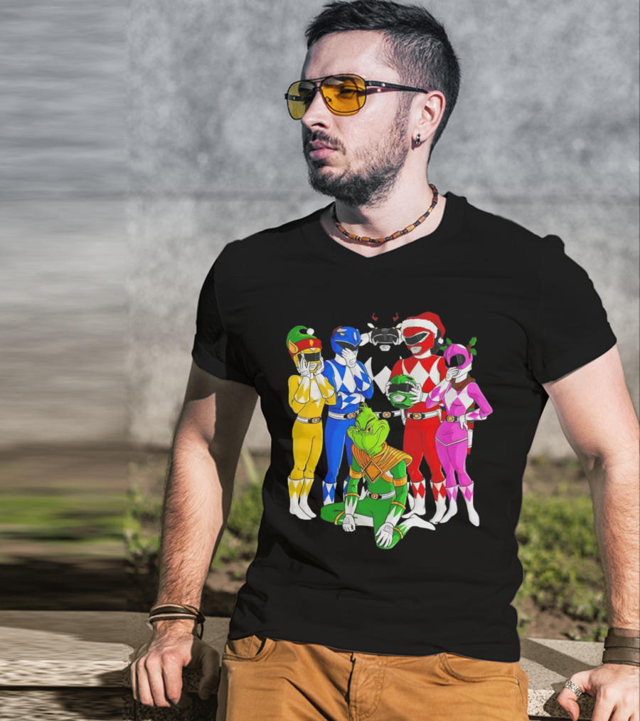 Grinch Rangers Christmas Power T-Shirt