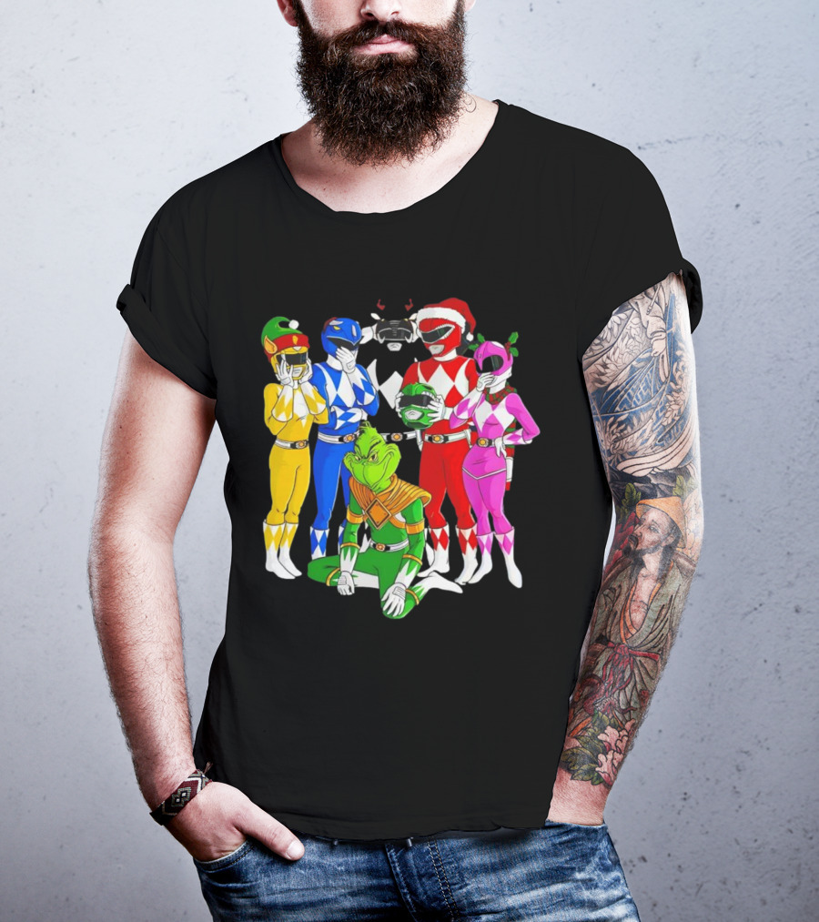 Grinch Rangers Christmas Power T-Shirt