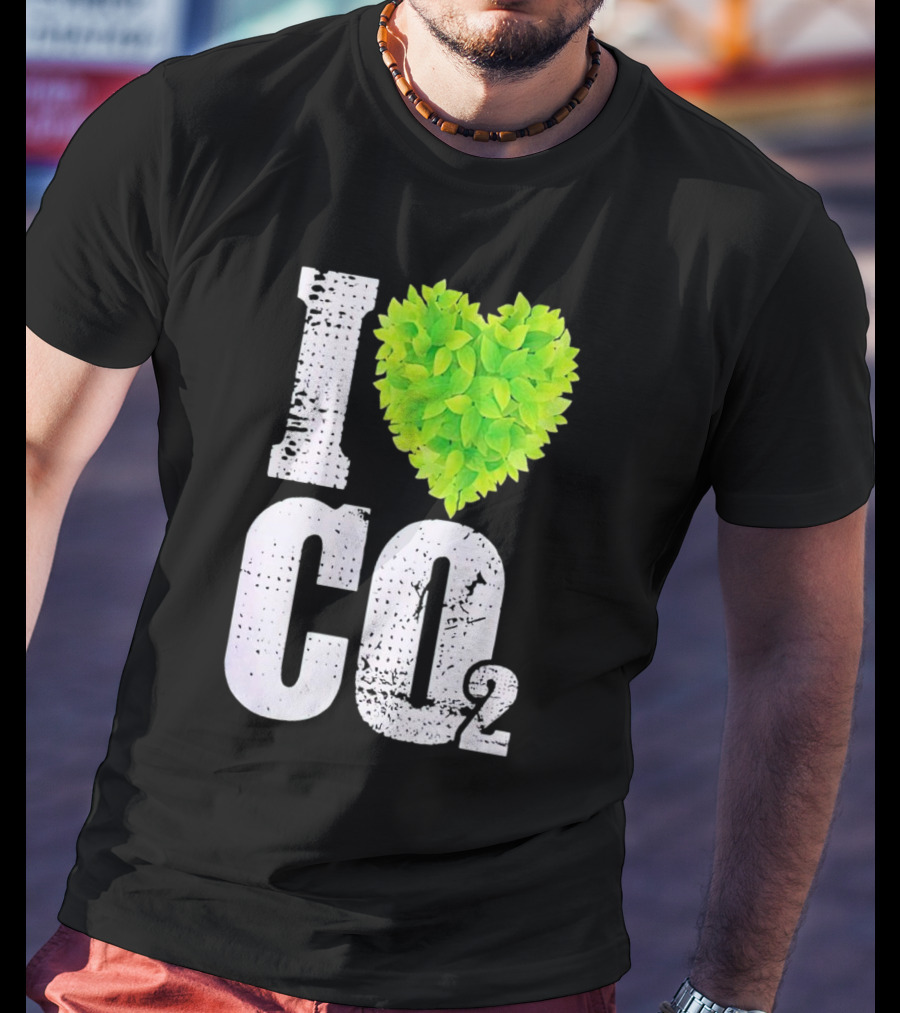 I Love CO2 Leaf Heart T-Shirt