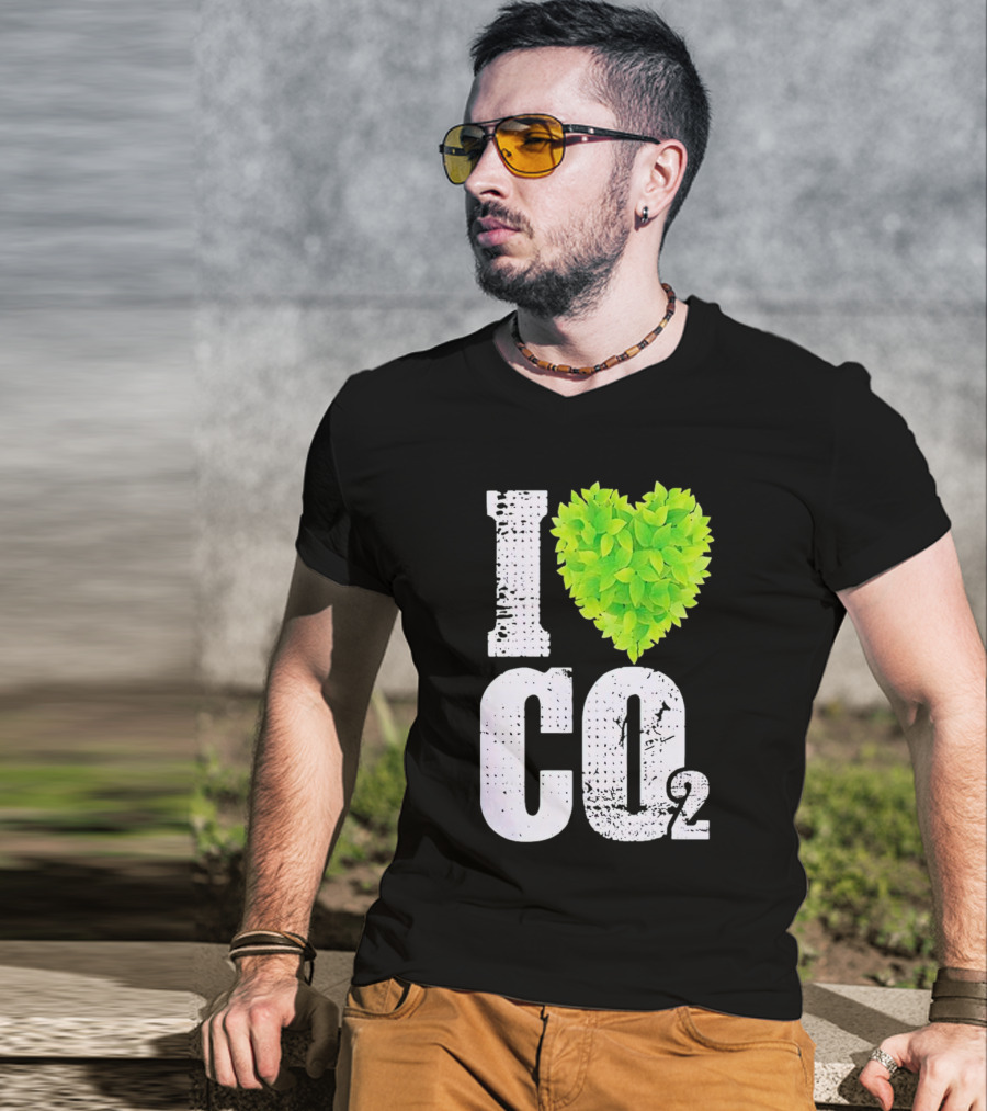 I Love CO2 Leaf Heart T-Shirt