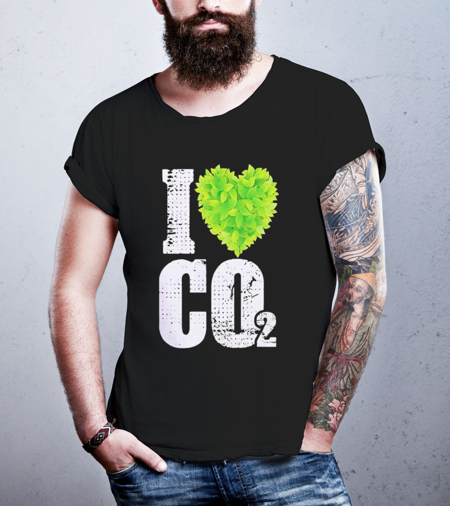 I Love CO2 Leaf Heart T-Shirt