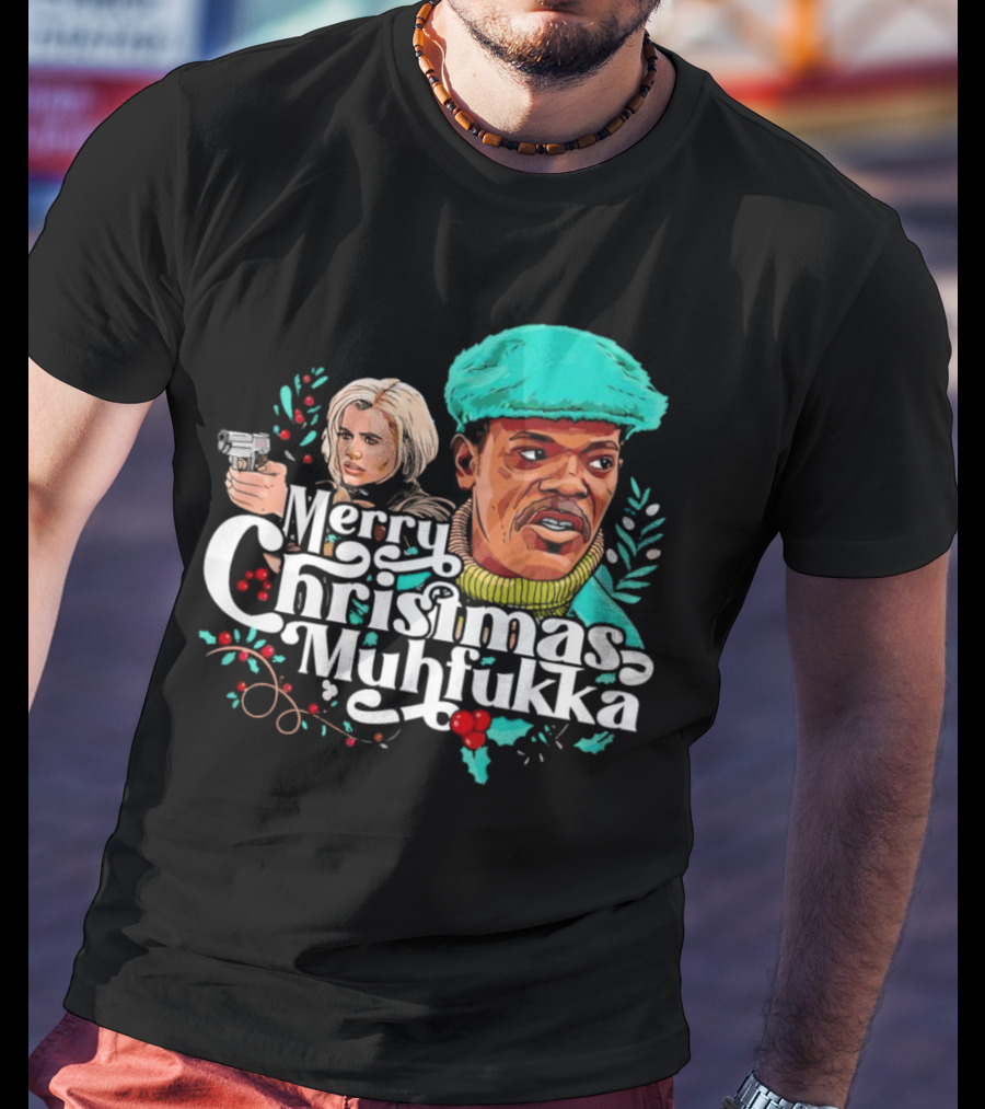 Merry Christmas Muhfukka Movie Character Holiday T-Shirt