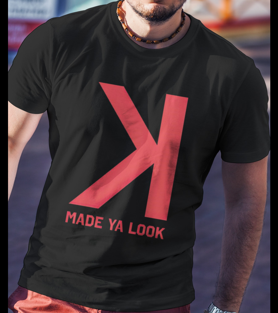 Made Ya Look Backwards K Baseball Strikeout Fan T-Shirt