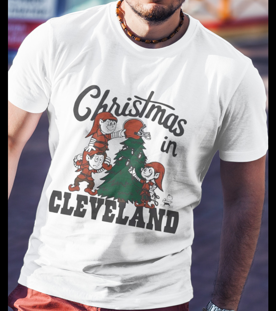 Christmas In Cleveland Browns T-Shirt