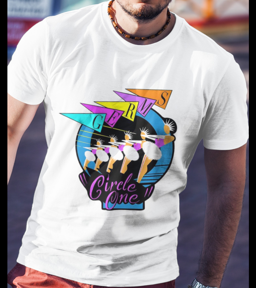 Germs Circle One Ballerina Silhouette Retro T-Shirt