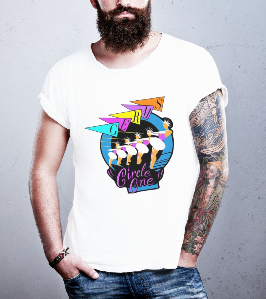 Germs Circle One Ballerina Silhouette Retro T-Shirt
