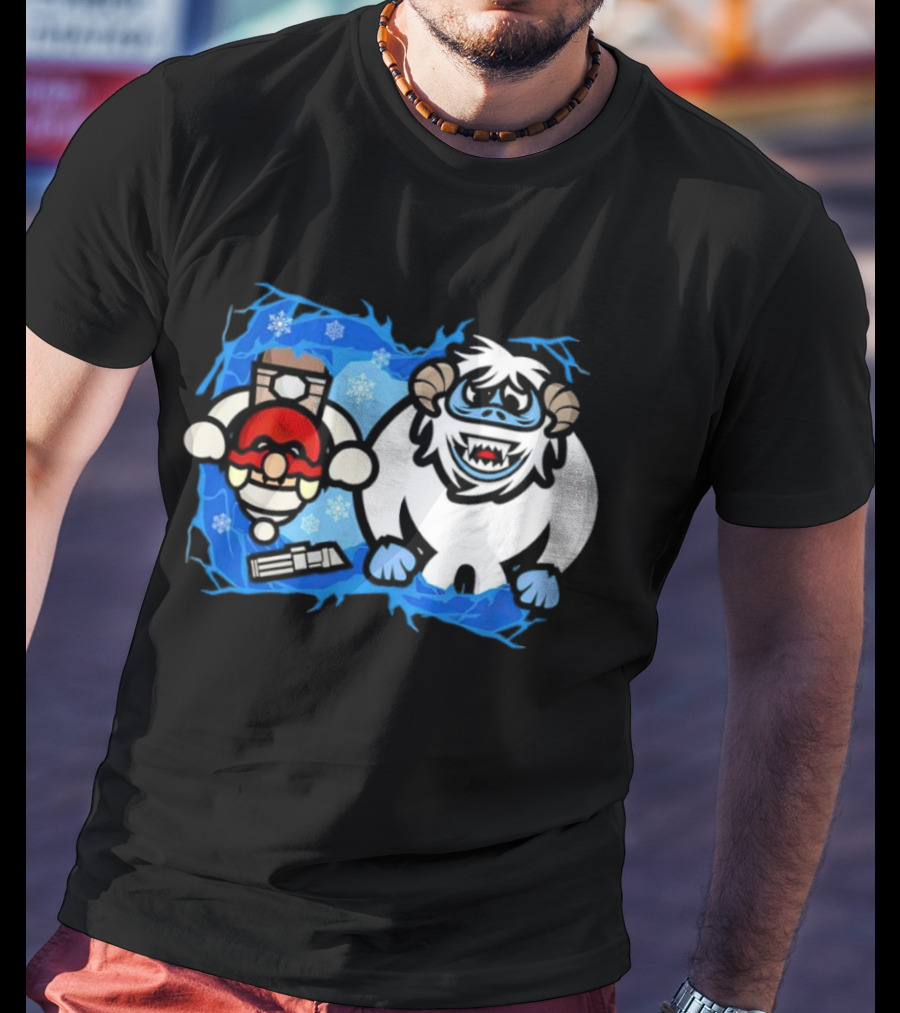 Bumble Wars Cartoon Mario Wampa Battle Ice Hoth T-Shirt