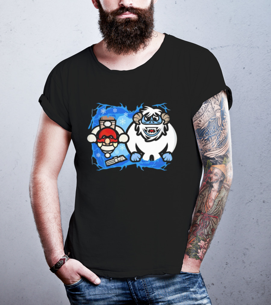 Bumble Wars Cartoon Mario Wampa Battle Ice Hoth T-Shirt