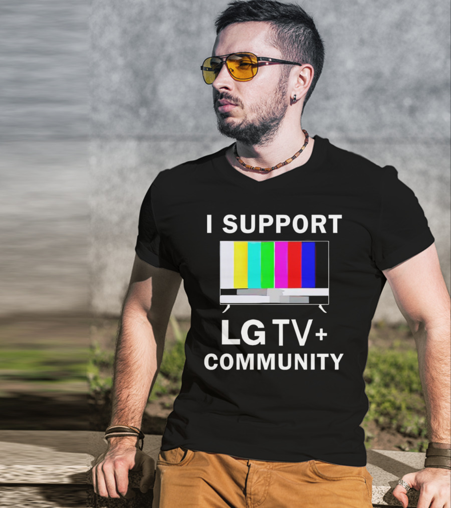 I Support LG TV+ Community Color Bars Display T-Shirt