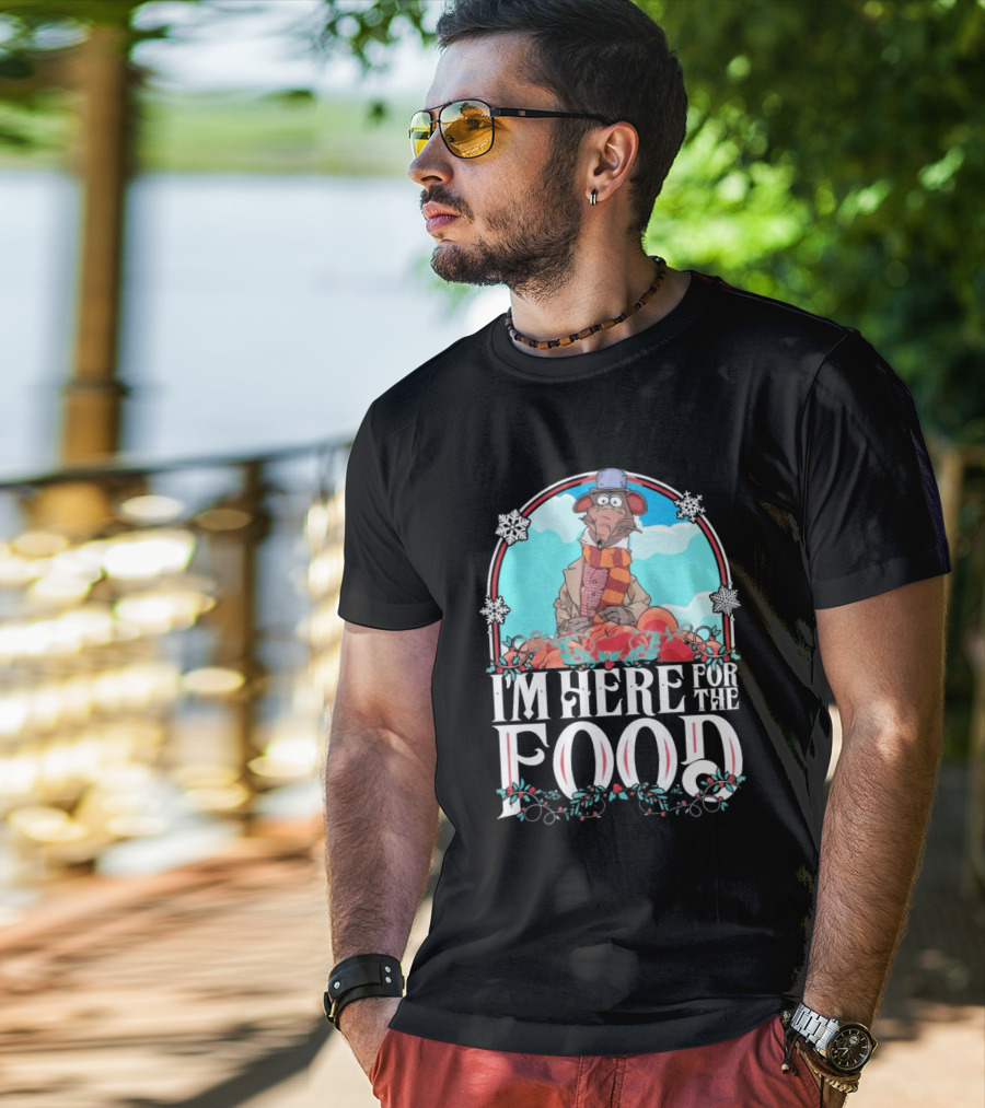 I'm Here For The Food Funny Rat Chef Winter Scarf T-Shirt