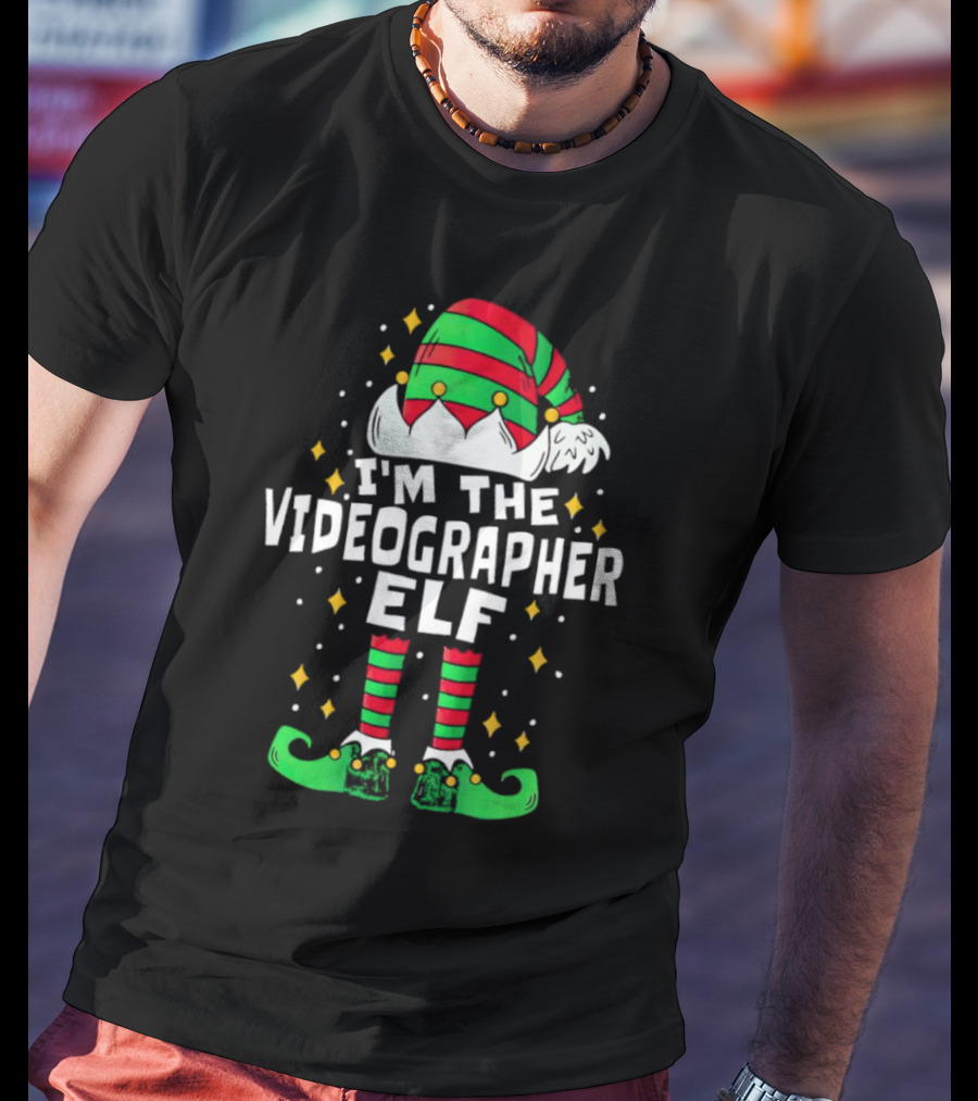 I'm The Videographer Elf Christmas Holiday Costume T-Shirt