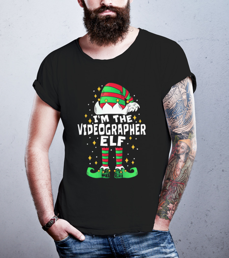 I'm The Videographer Elf Christmas Holiday Costume T-Shirt