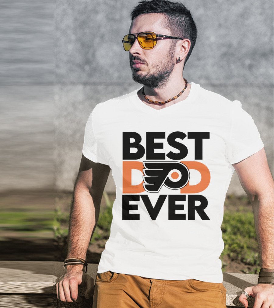 Philadelphia Flyers Logo Best Dad Ever NHL T-Shirt
