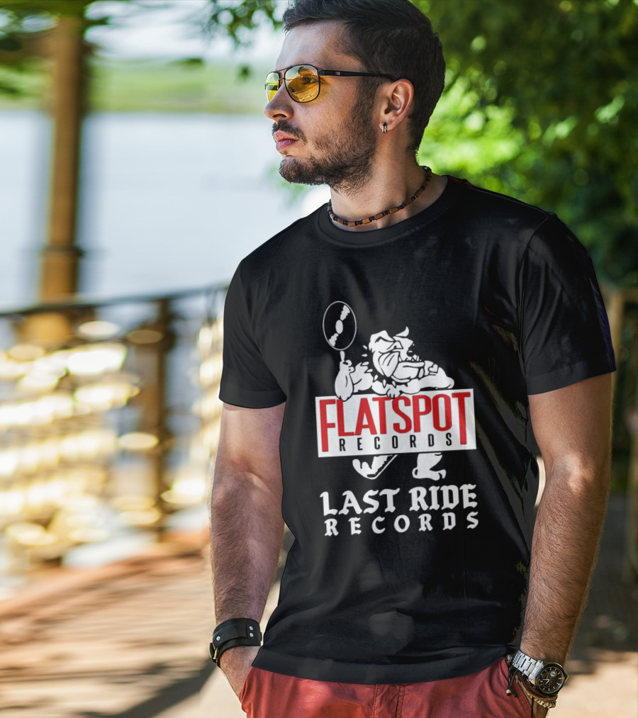 Flatspot Records Bulldog Last Ride Records T-Shirt