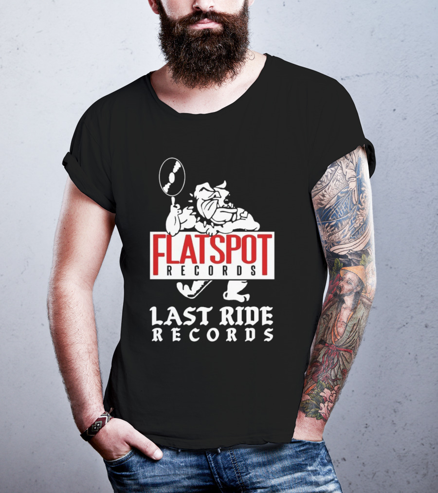 Flatspot Records Bulldog Last Ride Records T-Shirt