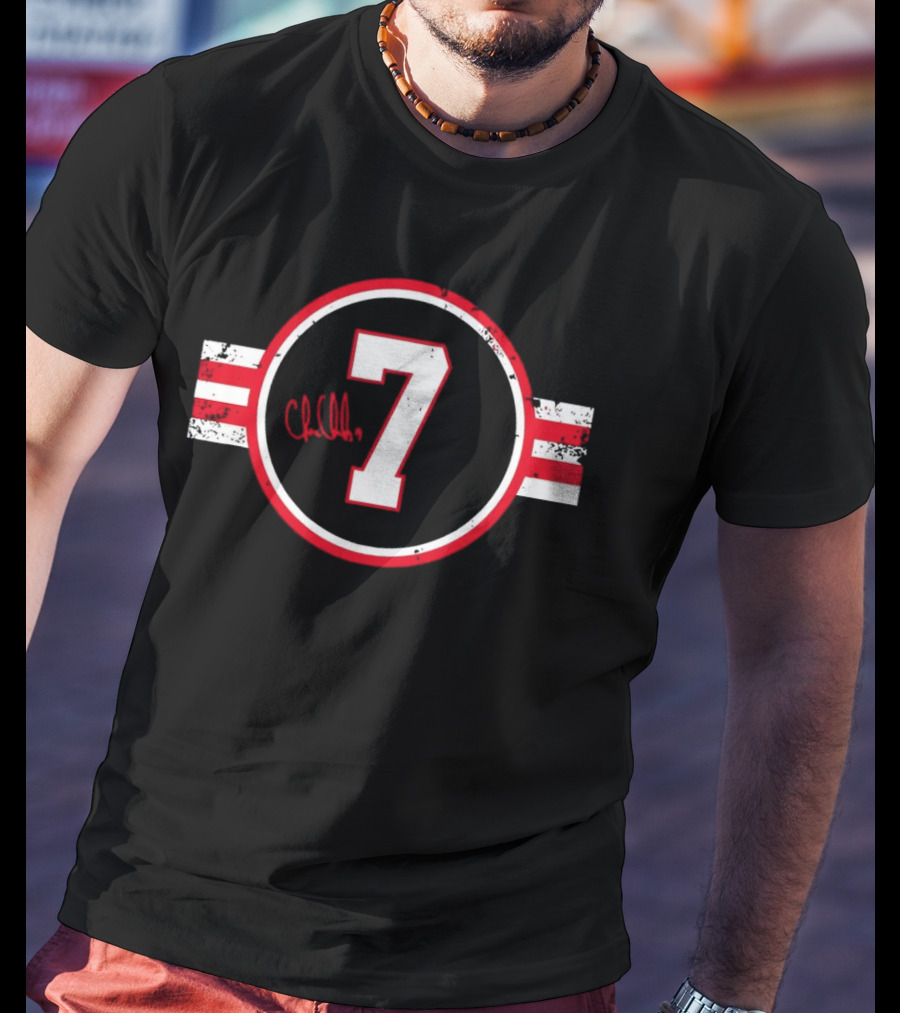 Chris Chelios 7 Chicago Blackhawks Signature T-Shirt