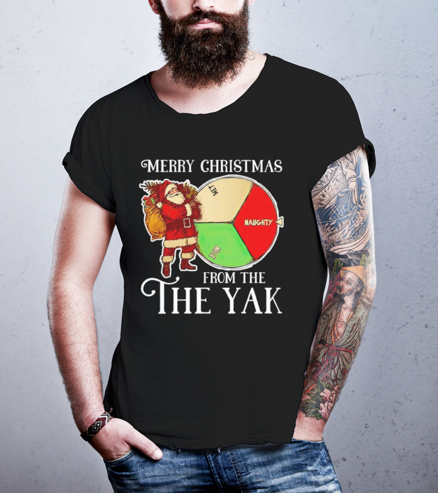 Merry Christmas From The Nice Naughty List Yak Santa T-Shirt