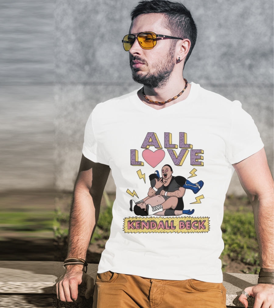 Kendall Beck All Love Wrestling 90s Iconic T-Shirt