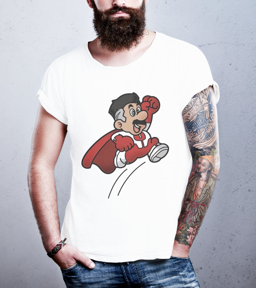 Omni Mario Superhero Jumping Manoeuver T-Shirt