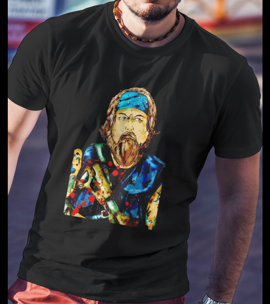 Savior TKO TKO Artist Print Bearded Bandana Warrior T-Shirt