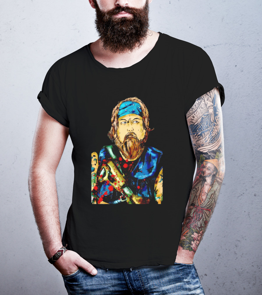 Savior TKO TKO Artist Print Bearded Bandana Warrior T-Shirt
